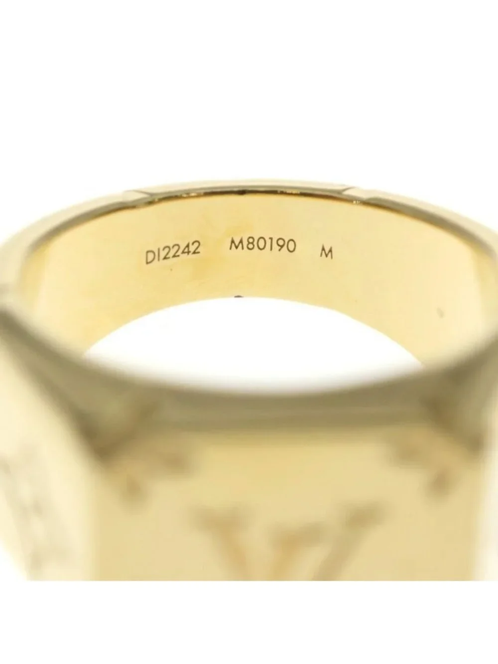 Louis Vuitton Signet Ring Monogram Gold